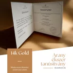 14k arany nyaklánc, lapított pancer 55 cm