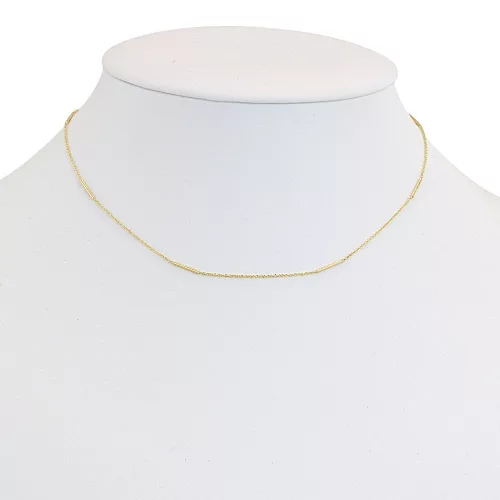 14k arany nyaklánc 6 db henger alakú betéttel