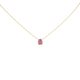 14k arany nyaklánc csepp alakú lila kővel