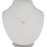 14k arany nyaklánc csepp alakú lila kővel