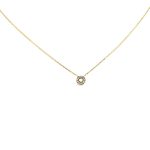 14k arany nyaklánc kristályos kör medállal