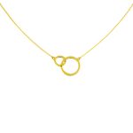 14k arany nyaklánc kristályos kör medállal