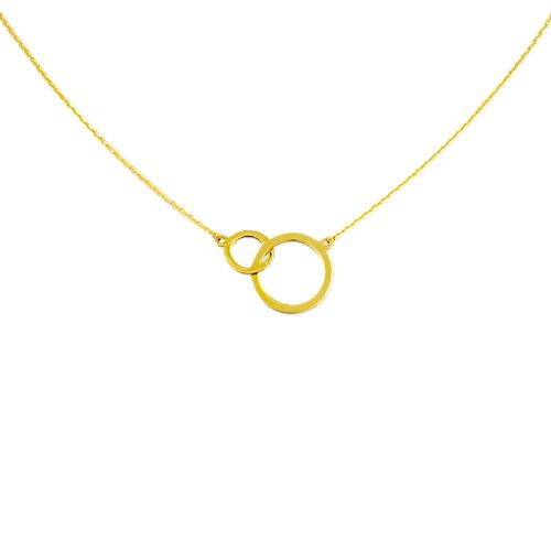 14k arany nyaklánc kristályos kör medállal