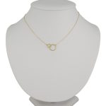 14k arany nyaklánc kristályos kör medállal