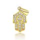 14k arany Fatima keze medál kristályokkal