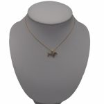 Arany medál 14k, tacskó, kristályokkal