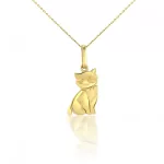 14k arany medál, cica