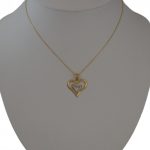14k arany kétszínű szív a szívben medál