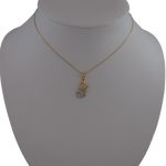 14k arany medál, kétszínű cica