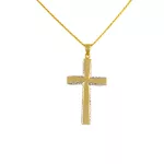14k arany medál, kétszínű kereszt