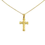 14k arany medál, vésett kereszt