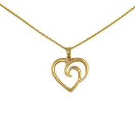 14k arany medál, spirálszerű szív