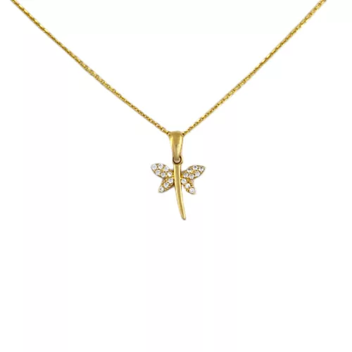14k arany medál, szitakötő