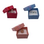 Színes ékszerdoboz, 4x4 cm, Kék