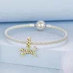 Ezüst charm 925, leopárd