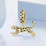 Ezüst charm 925, leopárd