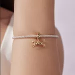 Ezüst charm 925, leopárd