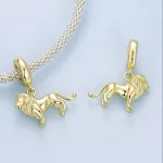 Ezüst charm 925, oroszlán
