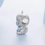 Ezüst charm 925, boci szívvel