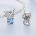 Ezüst charm 925, boci szívvel