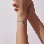 Ezüst charm 925, boci szívvel
