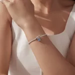 Ezüst charm 925, boci szívvel