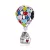 Ezüst charm, hőlégballon házikóval