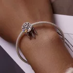 Ezüst charm, álomfogó