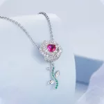 Ezüst charm, rózsa