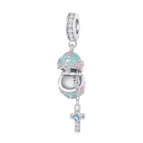 Ezüst charm, szelence