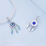 Ezüst charm, álomfogó