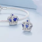 Ezüst charm, korona