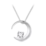 Ezüst női nyaklánc holdmedállal