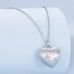 Ezüst női nyaklánc nyitható szívmedállal