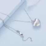 Ezüst női nyaklánc nyitható szívmedállal