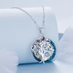 Ezüst női nyaklánc életfamedállal