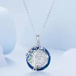 Ezüst női nyaklánc életfamedállal