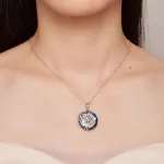 Ezüst női nyaklánc életfamedállal