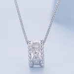 Ezüst női nyaklánc gyűrűmedállal