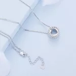 Ezüst női nyaklánc gyűrűmedállal