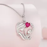 Ezüst nyaklánc, anyai szeretet 