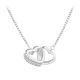 Ezüst női nyaklánc dupla szívmedállal
