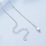 Ezüst női nyaklánc dupla szívmedállal