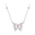 Ezüst női nyaklánc pillangómedállal