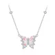 Ezüst női nyaklánc pillangómedállal