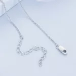 Ezüst női nyaklánc pávatollmedállal