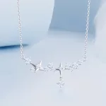 Ezüst női nyaklánc csillagokkal