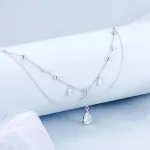 Ezüst nyaklánc bojttal