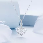 Ezüst női nyaklánc horgonymedállal