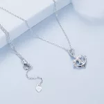 Ezüst női nyaklánc horgonymedállal